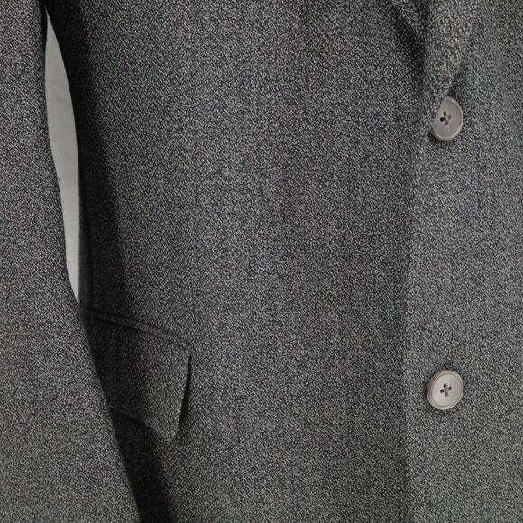 Hart Schaffner Marx Sport Coat Mens 44L Gray Wool Tweed Comfort Jacket Lined Vtg - Picture 11 of 16